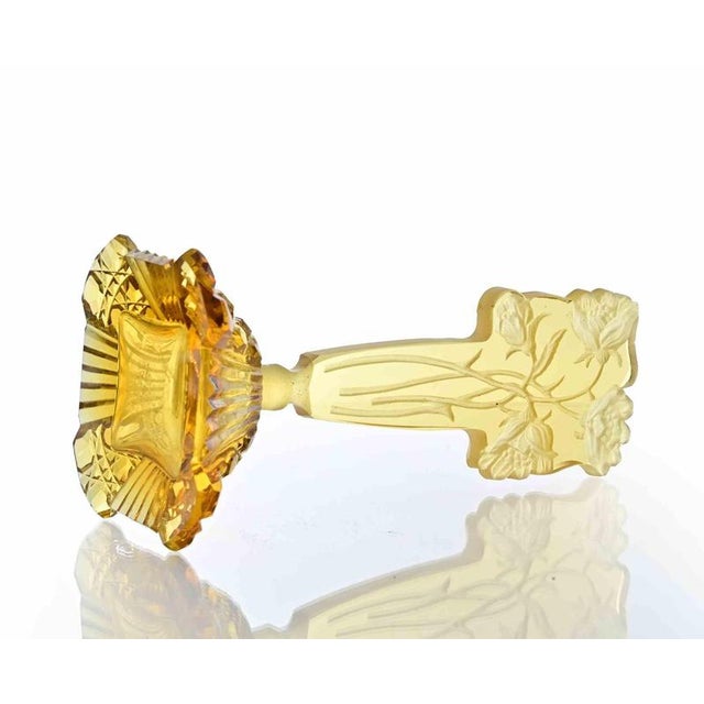 Elegant Art Nouveau Glass Sculpture with various shades of yellow and red. Very good condition.