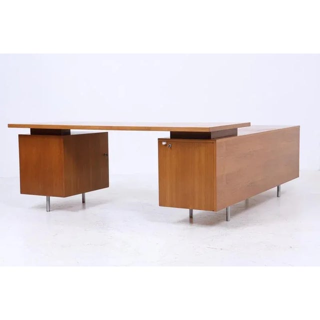 Brown Vintage Desk by Hermann Miller for George Nelson, 1960s For Sale - Image 8 of 11
