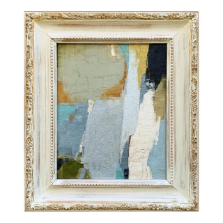 Contemporary Abstract Oil Painting in Vintage Frame For Sale