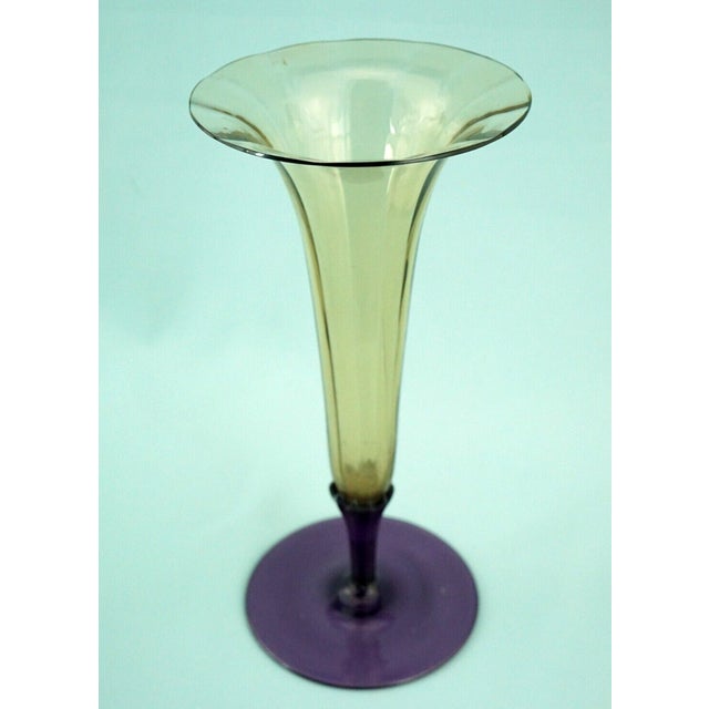 20th Century Trumpet Vase in Iridescent Crystal and Glass Paste from Louis Comfort Tiffany, United States, 1920s For Sale - Image 4 of 18