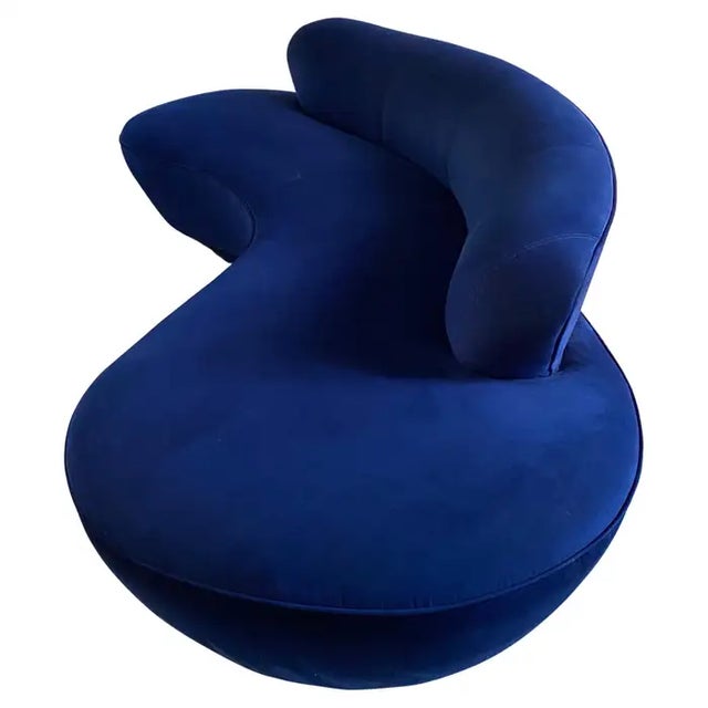 1970s Vladimir Kagan Serpentine Cloud Sofa for Directional, Signed For Sale - Image 5 of 12