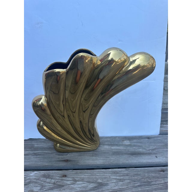 1980s Dolbi Cashier Cast Brass Vases -a Pair For Sale - Image 10 of 12
