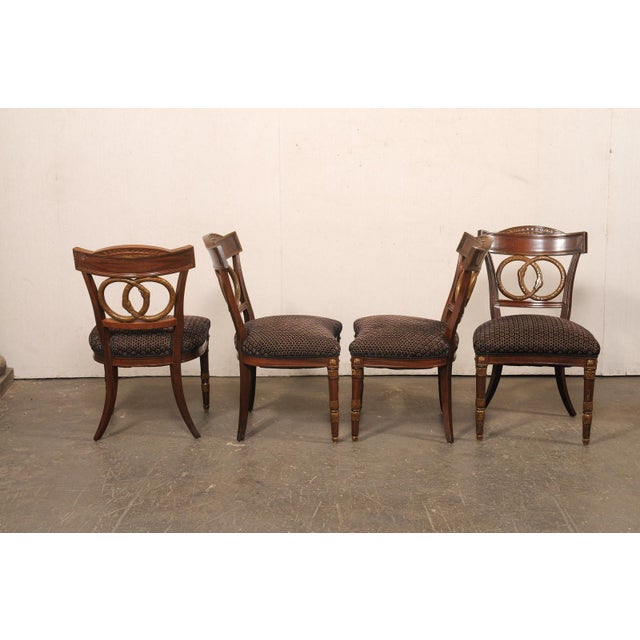 Wood French Set of "Ouroboros" Back Dining Chairs For Sale - Image 7 of 12