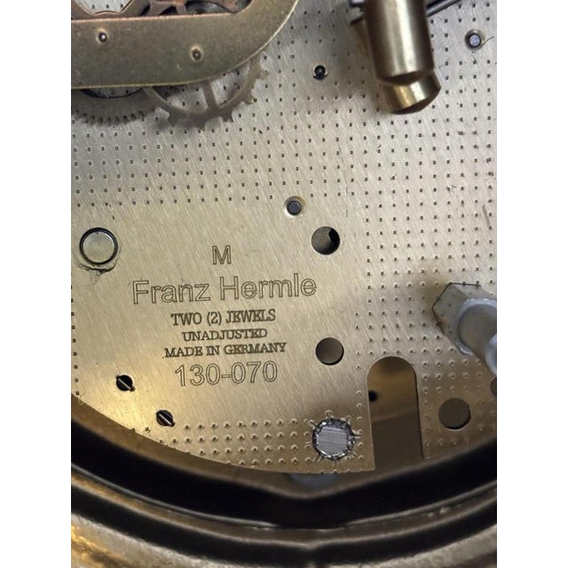 Large Brass & Bronze Clock For Sale - Image 10 of 12