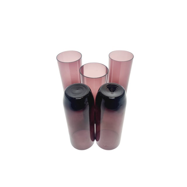 Postmodern Pitcher by Sarnecki for Krosno Glassworks, Poland, 1970s, Set of 5 For Sale - Image 14 of 16