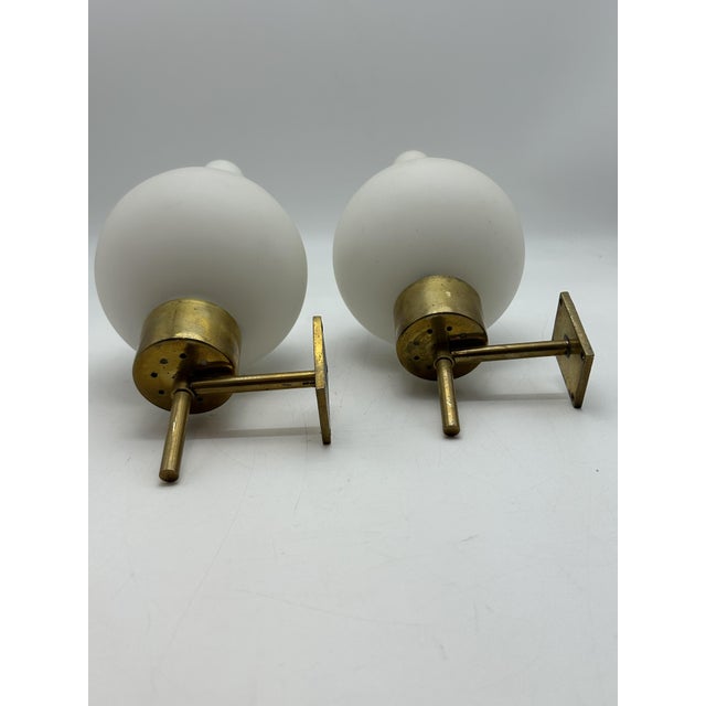 Metal Vintage Wall Lights, 1950s, Set of 2 For Sale - Image 7 of 10