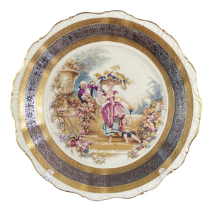 Vintage Porcelain Gloria Collector's Cabinet Plate from Seltmann Weiden Bavaria, Western Germany