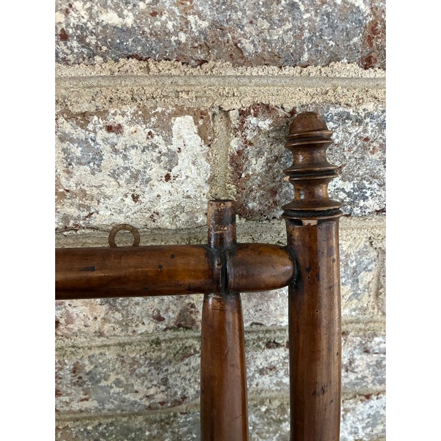 Late 19th Century French Faux Bamboo Wall Mounted Coat Rack For Sale - Image 12 of 18
