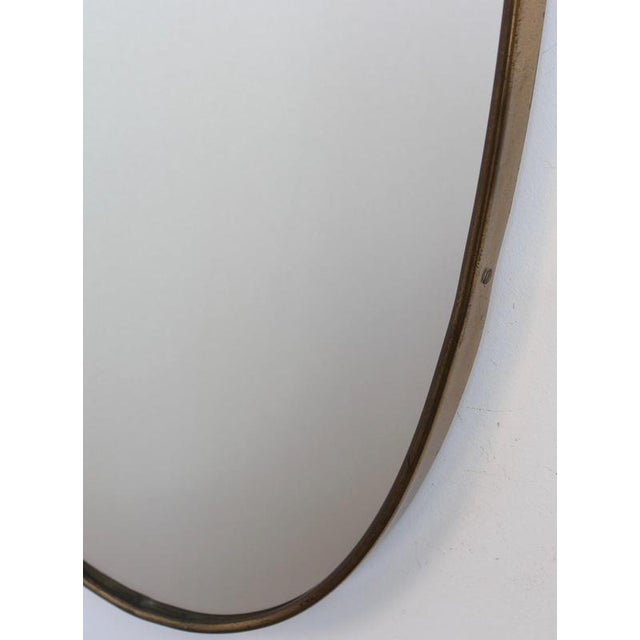 Gold Vintage Italian Wall Mirror with Brass Frame, 1960s For Sale - Image 8 of 16