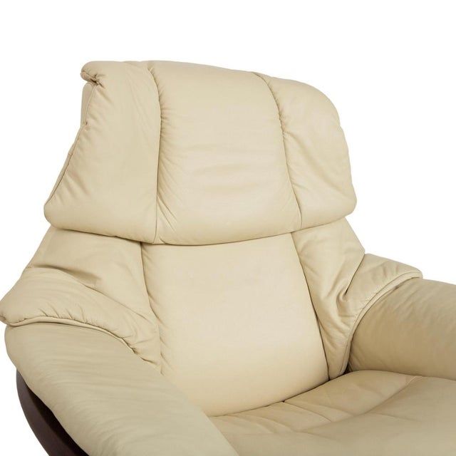 Cream Eldorado Armchairs in Cream Leather from Stressless, Set of 2 For Sale - Image 8 of 18