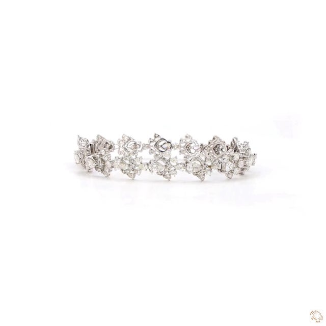 6.35 Carat Round Brilliant Cut Diamond Gold Bracelet For Sale - Image 9 of 9