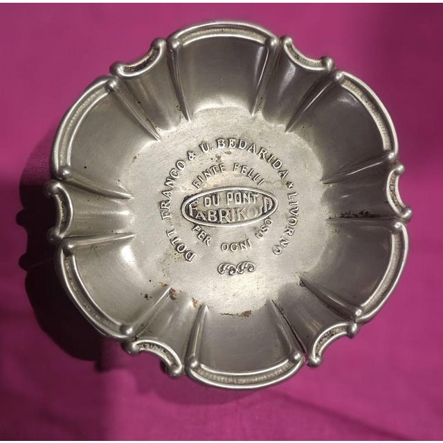 1930s Pewter Ashtrays by F & U Bedarida Livorno, 1930s, Set of 2 For Sale - Image 5 of 5