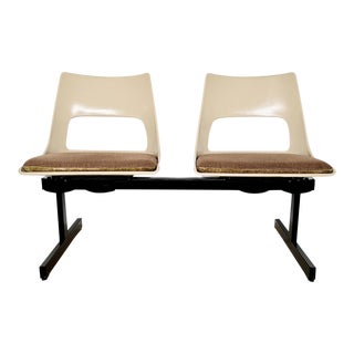 Mid-Century Modern Tandem Two Seat Bench by Krueger, 1970s For Sale
