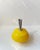 Metal Vintage Italian Pendant Lamp in Yellow Glass and Chrome Plating, 1970s For Sale - Image 7 of 11
