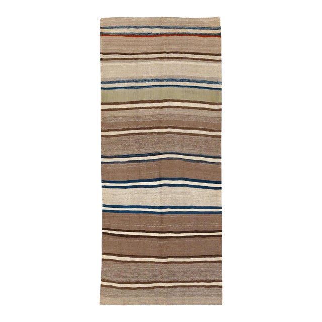 Galerie Shabab Collection Mid-20th Century Persian Flatweave Kilim Wide Gallery Runner For Sale