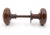 Antique Brown Ceramic Passage Door Knob Set With Keyhole Cover For Sale - Image 4 of 7