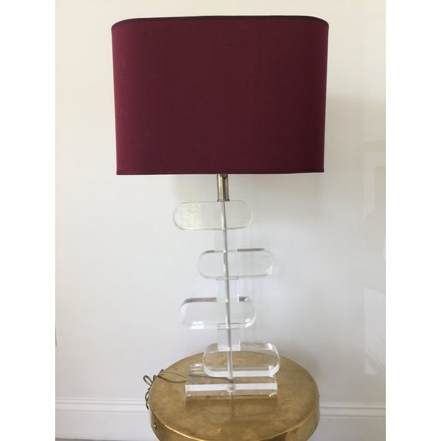 Modern Lucite Table Lamp Chairish