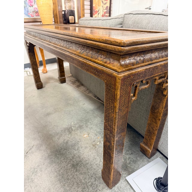 John Widdicomb Chinoiserie Console Table For Sale - Image 10 of 11