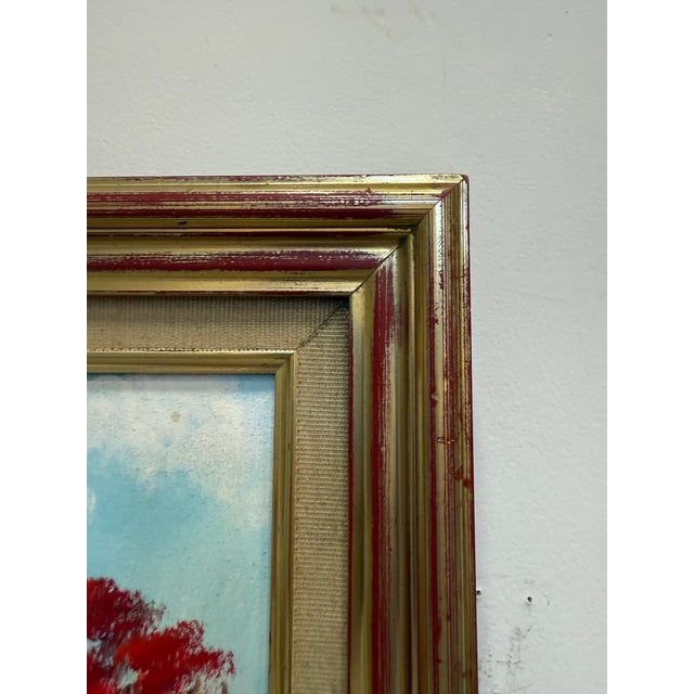 Mid 20th Century Vintage Highway Men Royal Poinciana Tree Painting For Sale - Image 5 of 10