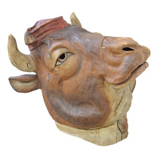 Antique Papier-Mâché Carnival Mask, 1900s For Sale