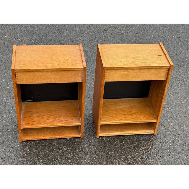 A set of floating night stands, meant to be wall mounted. A beautiful functional set from the 1960's/70's. Check the...