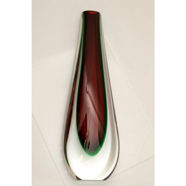 1960s Flavio Poli Sommerso Seguso Murano Glass Vase Italy For Sale - Image 9 of 13