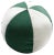 Velvet Ball Cushion in Green and White by Lo Decor For Sale