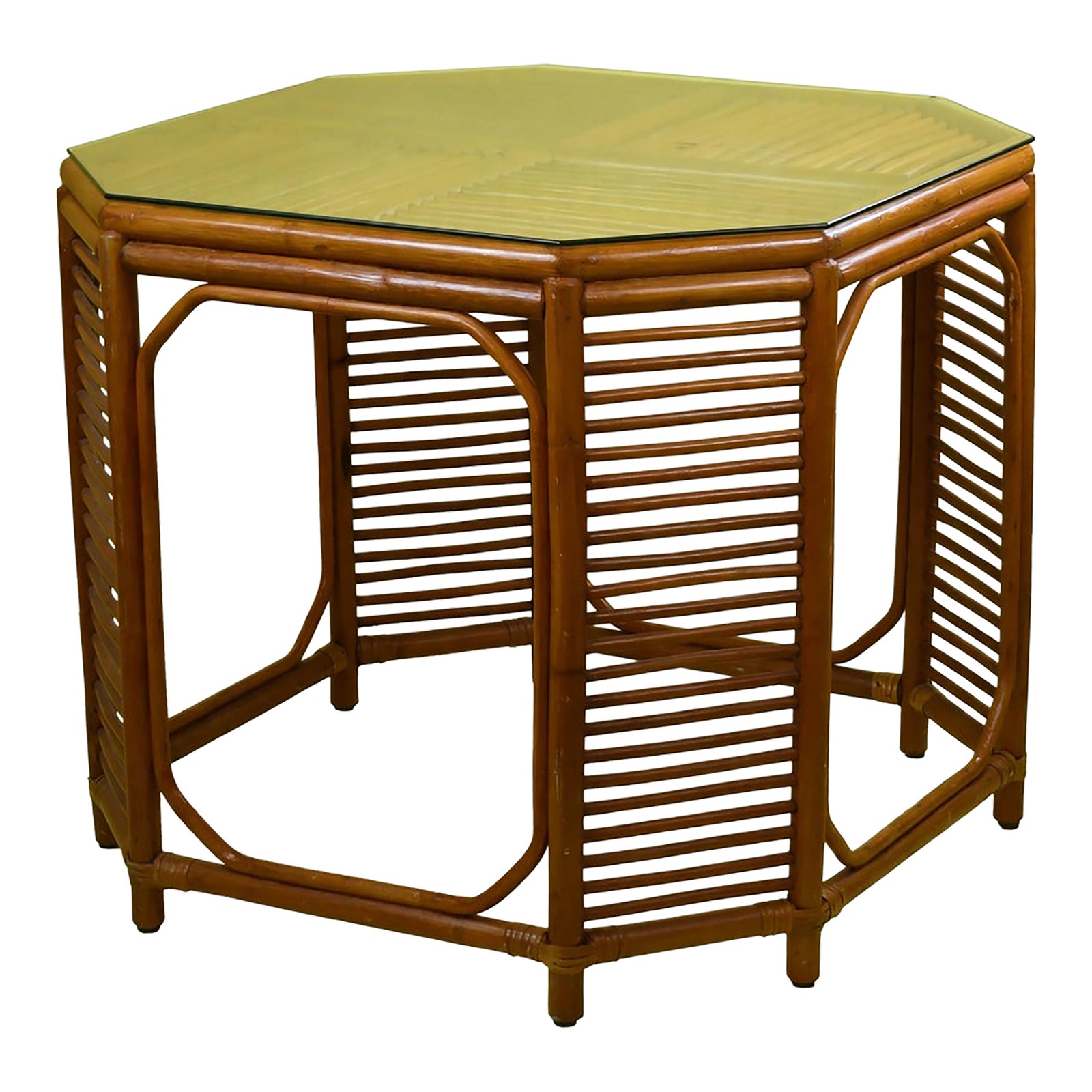 Rattan Geometrical Dining Table | Chairish