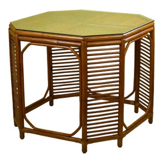 Rattan Geometrical Dining Table For Sale