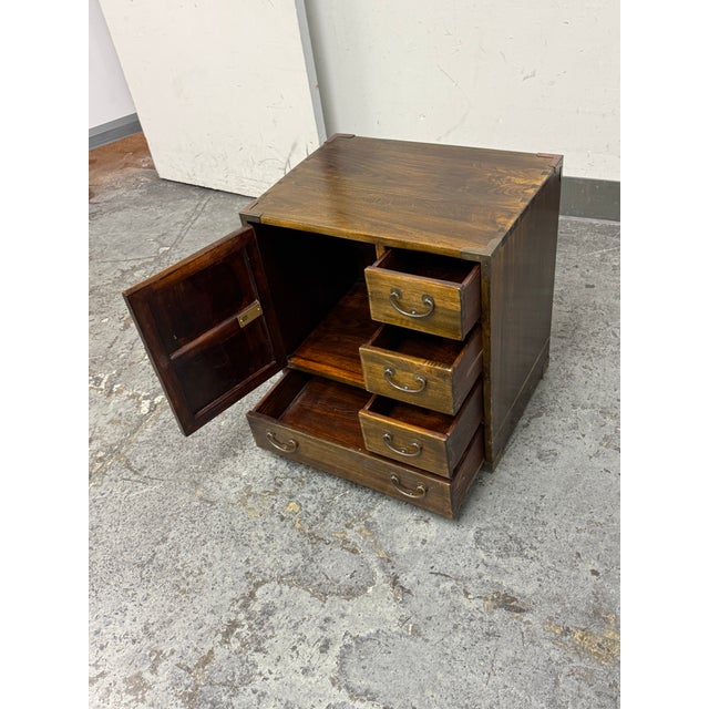 Japanese Gump’s Japanese Tansu-Inspired 'Ko-Tansu" Mini Cabinet For Sale - Image 3 of 12