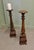 Tall Gothic Turned and Carved Wooden Candlesticks, 1960, Set of 2 For Sale - Image 3 of 6