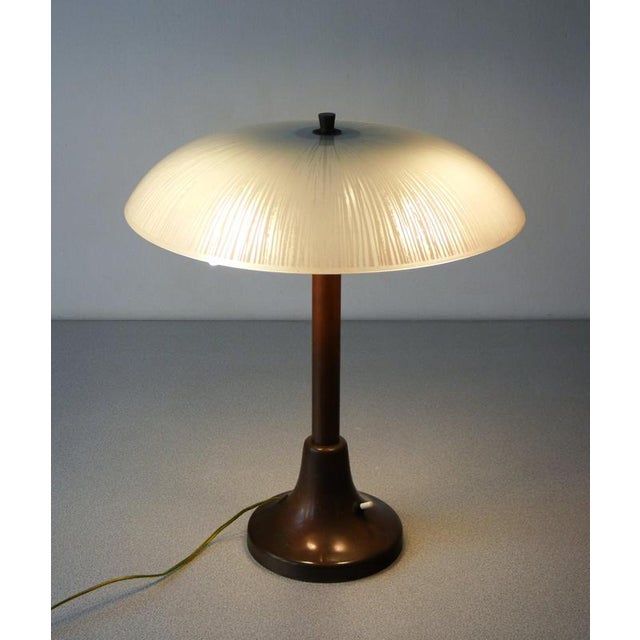 Art Deco Bronze and Glass Lamp, Early 20th Century For Sale - Image 9 of 14