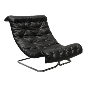Mid 20th Century "Formula" Lounge Chair in Black Leather by Ruud Ekstrand