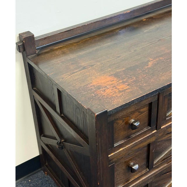 Mission Early 20th Century Solid Oak Mission Style Chest For Sale - Image 3 of 10