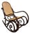Vintage Thonet Style Bentwood Beechwood Cane Seat Cane Back Rocking Chair For Sale