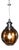 Mid-Century Octagonal Smoked Glass and Chrome Globe Pendant Light, 1960s For Sale