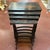 Late 20th Century Late 20th Century Ebonized Chinoiserie Set of 4 Nesting Tables For Sale - Image 5 of 7