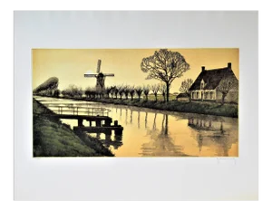 Roger Hebbelinck, Somme, Coucher de Soleil, Circa 1965