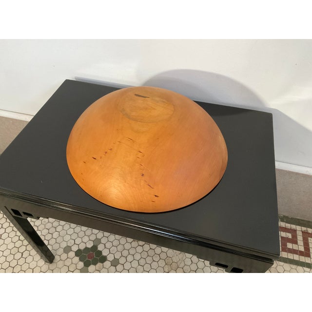 Brown Vintage Large Wooden Carved Bowl For Sale - Image 8 of 8