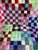 Vintage 70s Patchwork Knit Quilt *Twin Size* Checkerboard Chickens Hearts Quilted Throw For Sale - Image 4 of 9