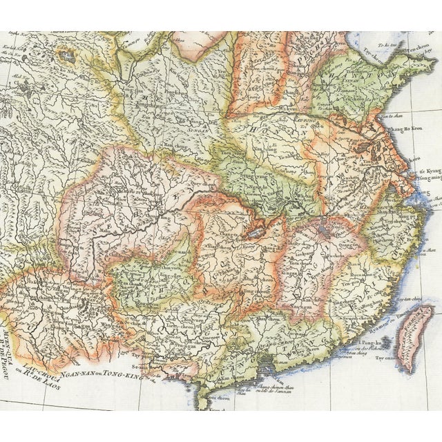 Realism 1748 Map by Jacques-Nicolas Bellin "La Chine Avec La Corée..." (China and Korea) For Sale - Image 3 of 5