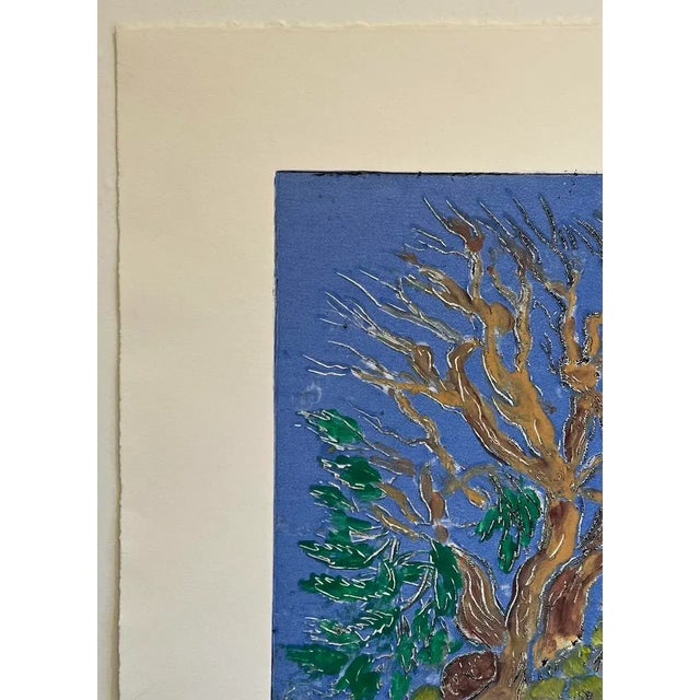 Printmaking Materials Vintage Arnold Grossman Monoprint - Ancient Bristlecone Pine Tree, C. 1970s For Sale - Image 7 of 8