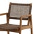 2020s Mocha Faux Wicker & Teak Outdoor Dining Chair For Sale - Image 5 of 7