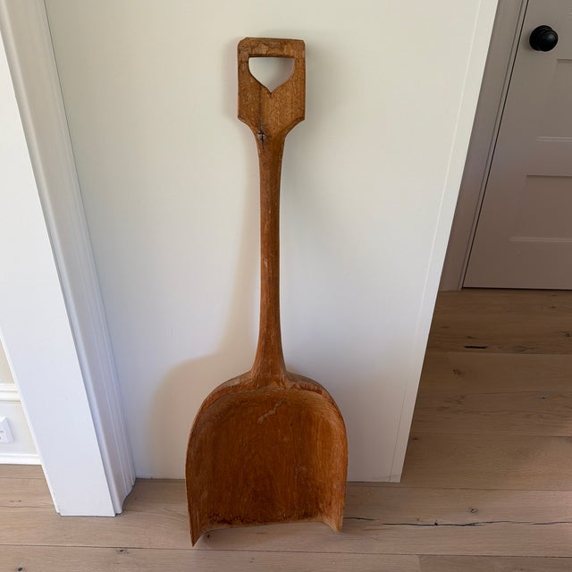 American Vintage Artisan Made Folk Art Wooden Shovel For Sale - Image 3 of 11
