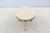 1990s Vintage Mid-Century Modern Marble and Brass Finished Metal Tripod Side Table For Sale - Image 5 of 18