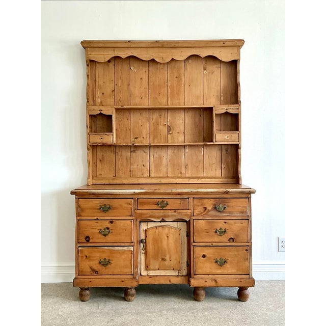 Vintage Primitive Pine Hutch For Sale - Image 10 of 12