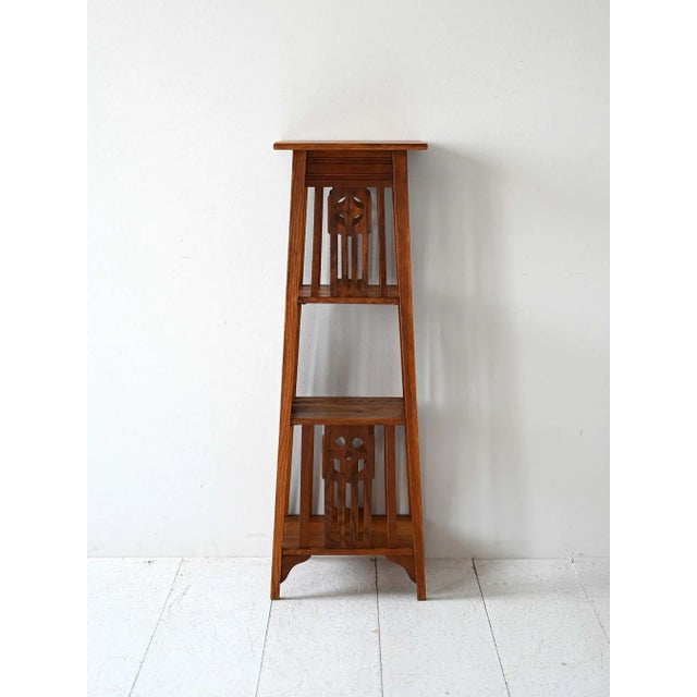 Scandinavian Jugendstil Oak Flower Stand, 1890s For Sale - Image 3 of 11