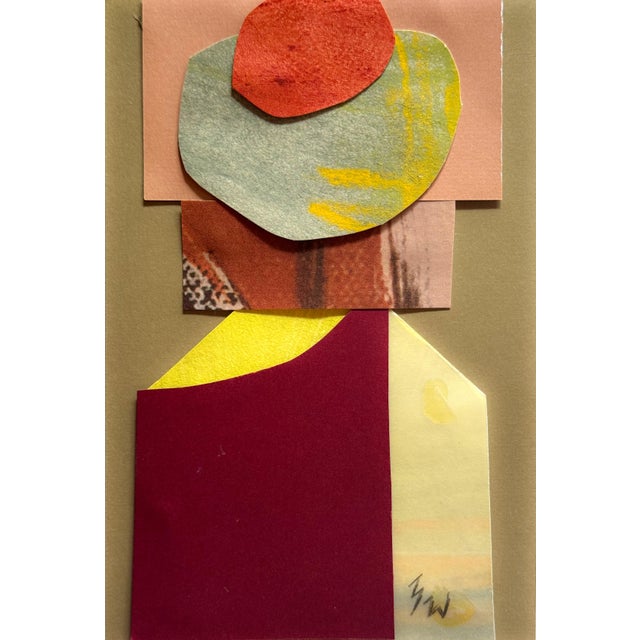 "Into the Sun 3" Original Mixed-Media Collage on Paper by Zac Woodiel For Sale In Little Rock - Image 6 of 10