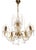 Brass and Lead Crystal 5-Light Chandelier from Preico, 1970s For Sale