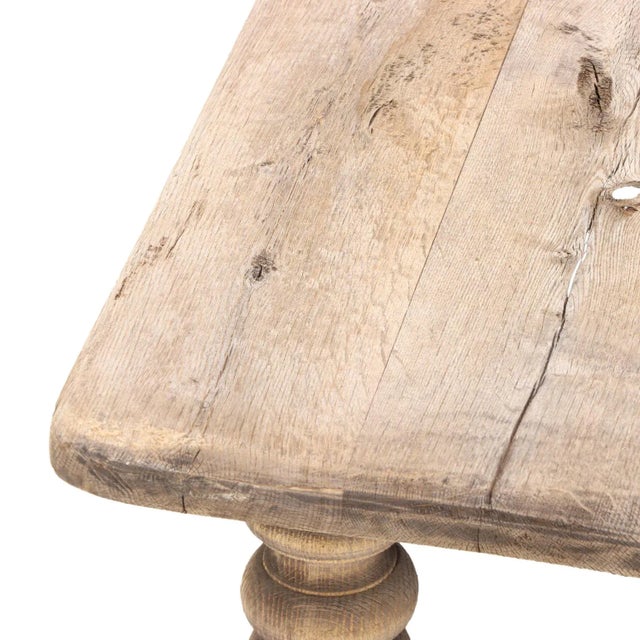 Farmhouse A Rustic French Oak Farm Table, 19th C. For Sale - Image 3 of 5